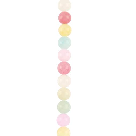 12 Packs: 21 ct. (252 total) Multicolored Dyed Quartz Round Beads, 10mm by Bead Landing™